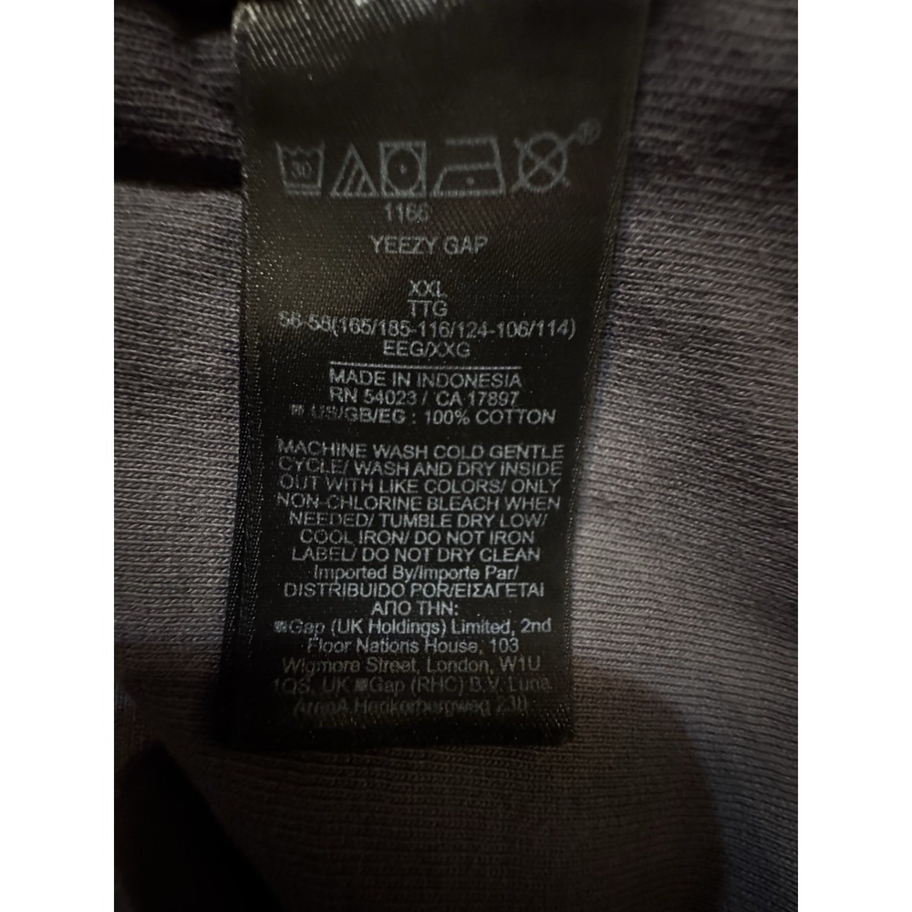 Yeezy Gap T Shirt XXL Black Oversized Minimalist Streetwear Cotton - Picture 6 of 9
